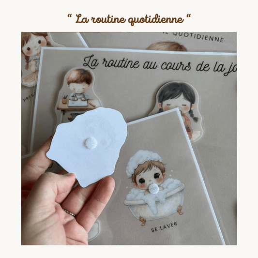Pochette de planches d'activités éducatives à scratch "La routine quotidienne"