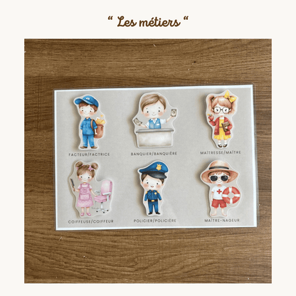 Pochette de planches d'activités éducatives à scratch "Les métiers"