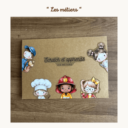 Pochette de planches d'activités éducatives à scratch "Les métiers"