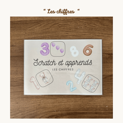 Pochette de planches d'activités éducatives à scratch "Les chiffres"