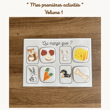 Pochette de planches d'activités éducatives à scratch "Mes premières activités Volume.1"