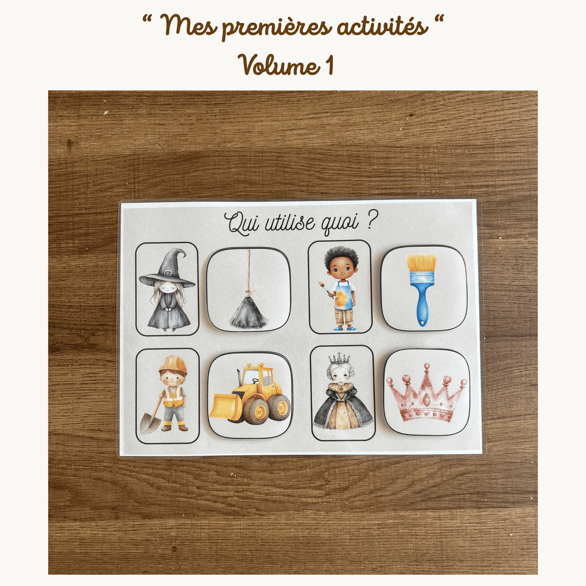 Pochette de planches d'activités éducatives à scratch "Mes premières activités Volume.1"