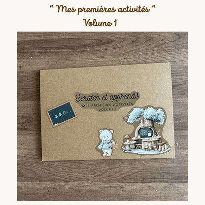 Pochette de planches d'activités éducatives à scratch "Mes premières activités Volume.1"