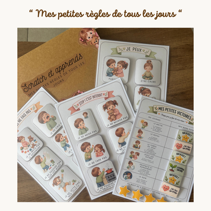 Pochette de planches éducative à scratch "Mes petites règles de tous les jours"