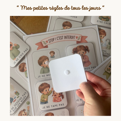 Pochette de planches éducative à scratch "Mes petites règles de tous les jours"