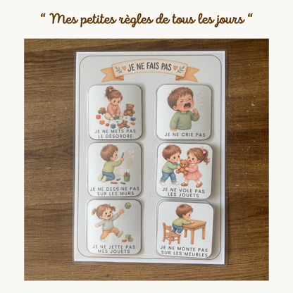 Pochette de planches éducative à scratch "Mes petites règles de tous les jours"