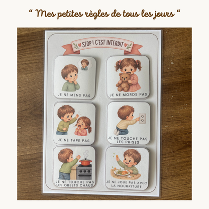 Pochette de planches éducative à scratch "Mes petites règles de tous les jours"