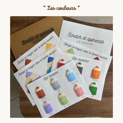 Pochette de planches éducative à scratch "Les couleurs"
