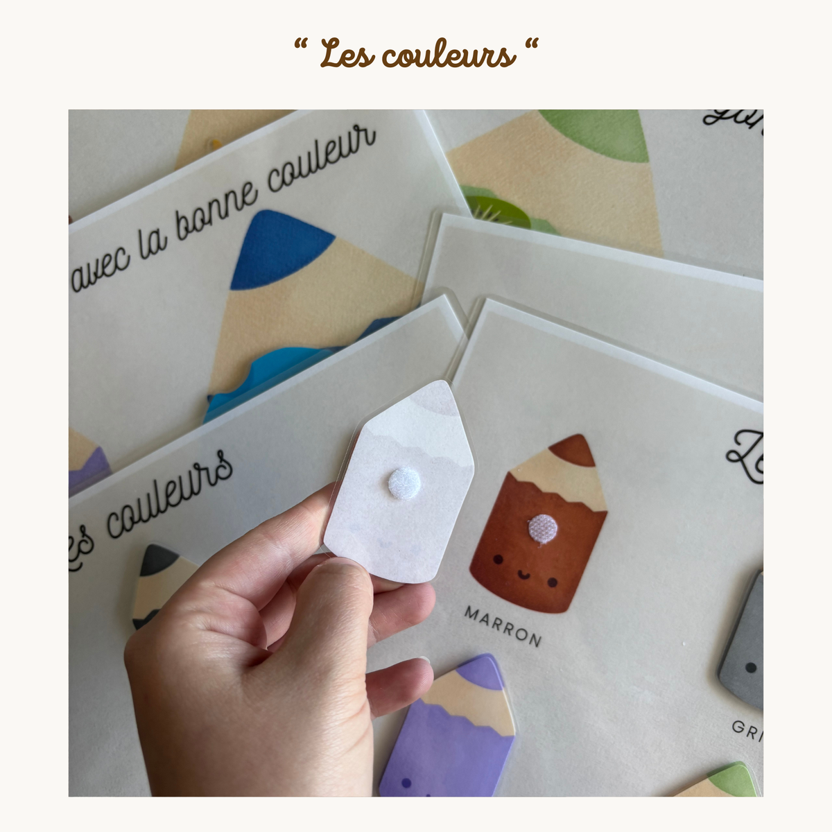 Pochette de planches éducative à scratch "Les couleurs"