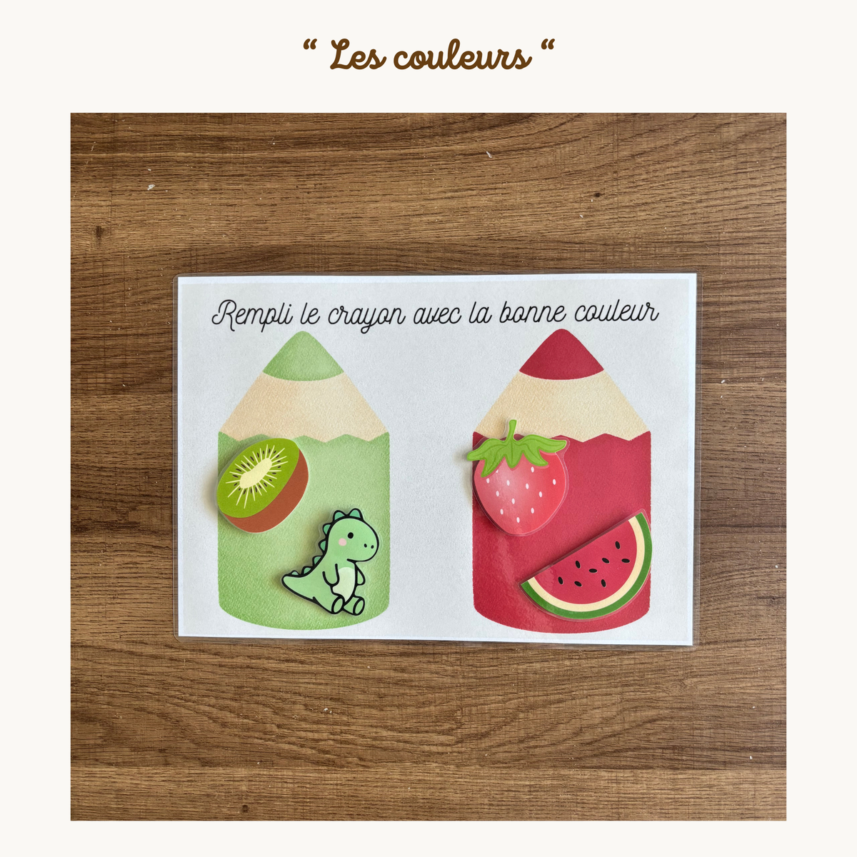 Pochette de planches éducative à scratch "Les couleurs"