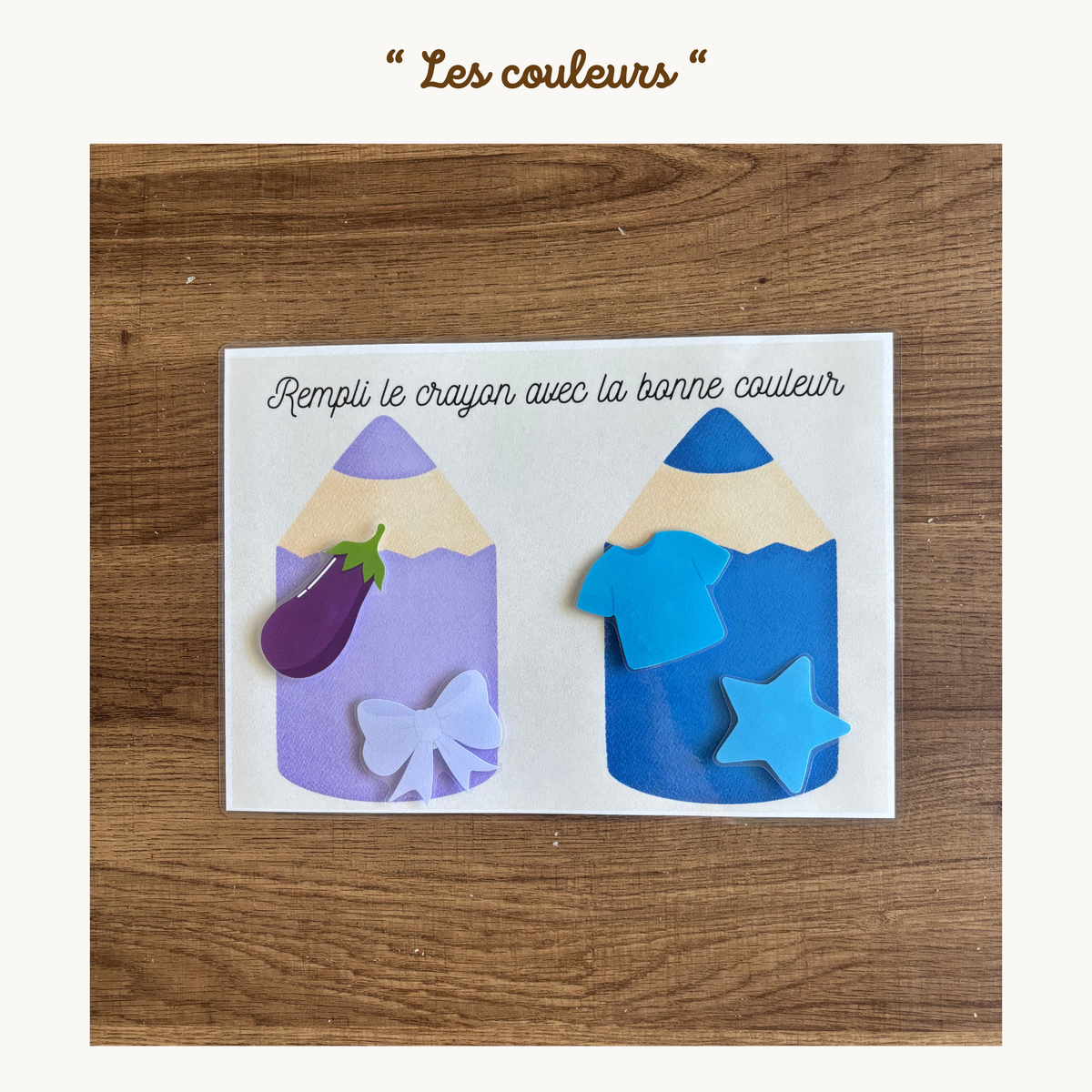 Pochette de planches éducative à scratch "Les couleurs"
