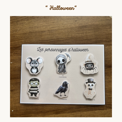 Pochette de planches éducatives à scratch " Halloween "