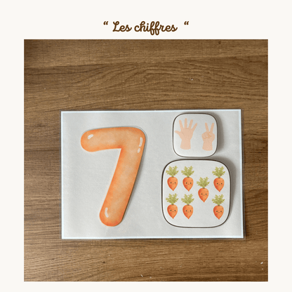 Pochette de planches d'activités éducatives à scratch "Les chiffres"