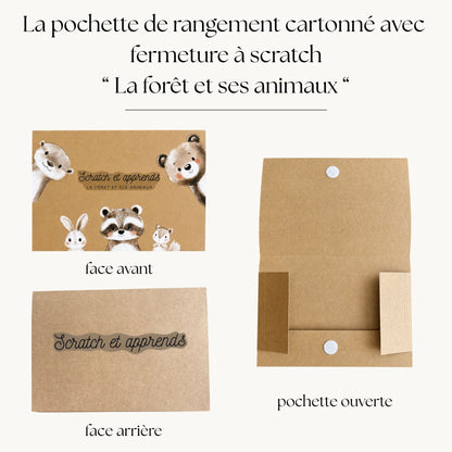 Pochette de planches d'activités éducatives à scratch  "La forêt et ses animaux"