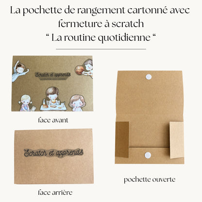 Pochette de planches d'activités éducatives à scratch "La routine quotidienne"