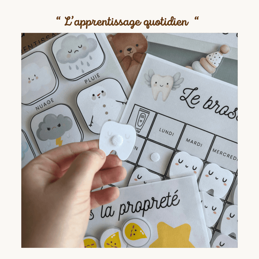 Pochette de planches éducative à scratch "L'apprentissage quotidien"