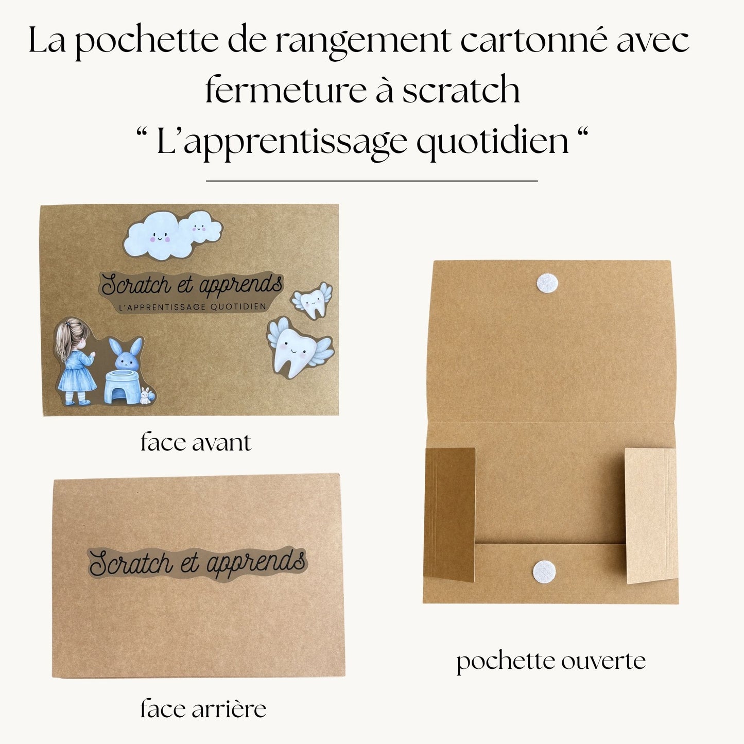 Pochette de planches éducative à scratch "L'apprentissage quotidien"