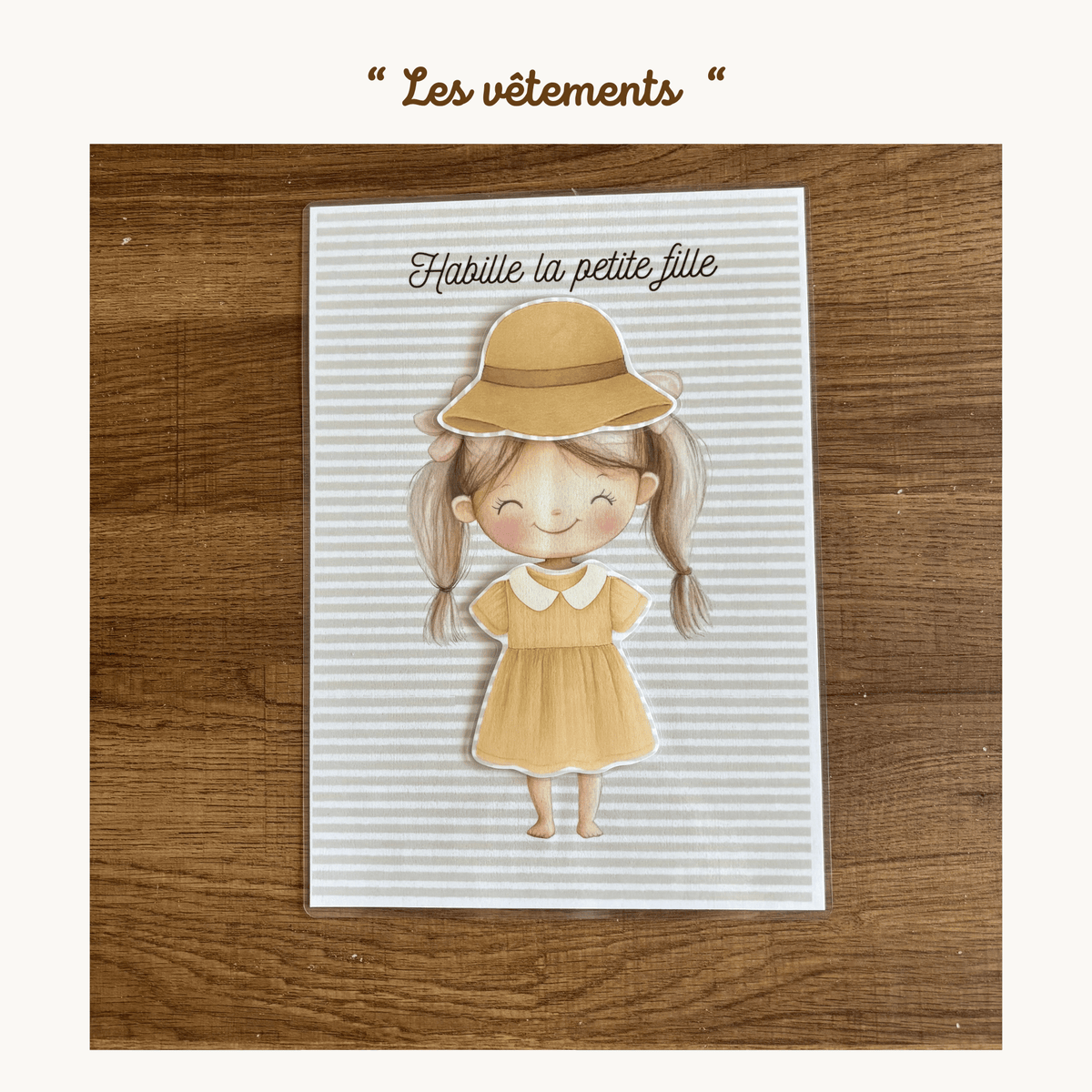Pochette de planches d'activités éducatives à scratch "Les vêtements"