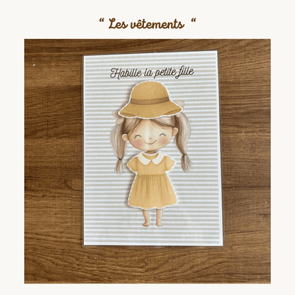 Pochette de planches d'activités éducatives à scratch "Les vêtements"