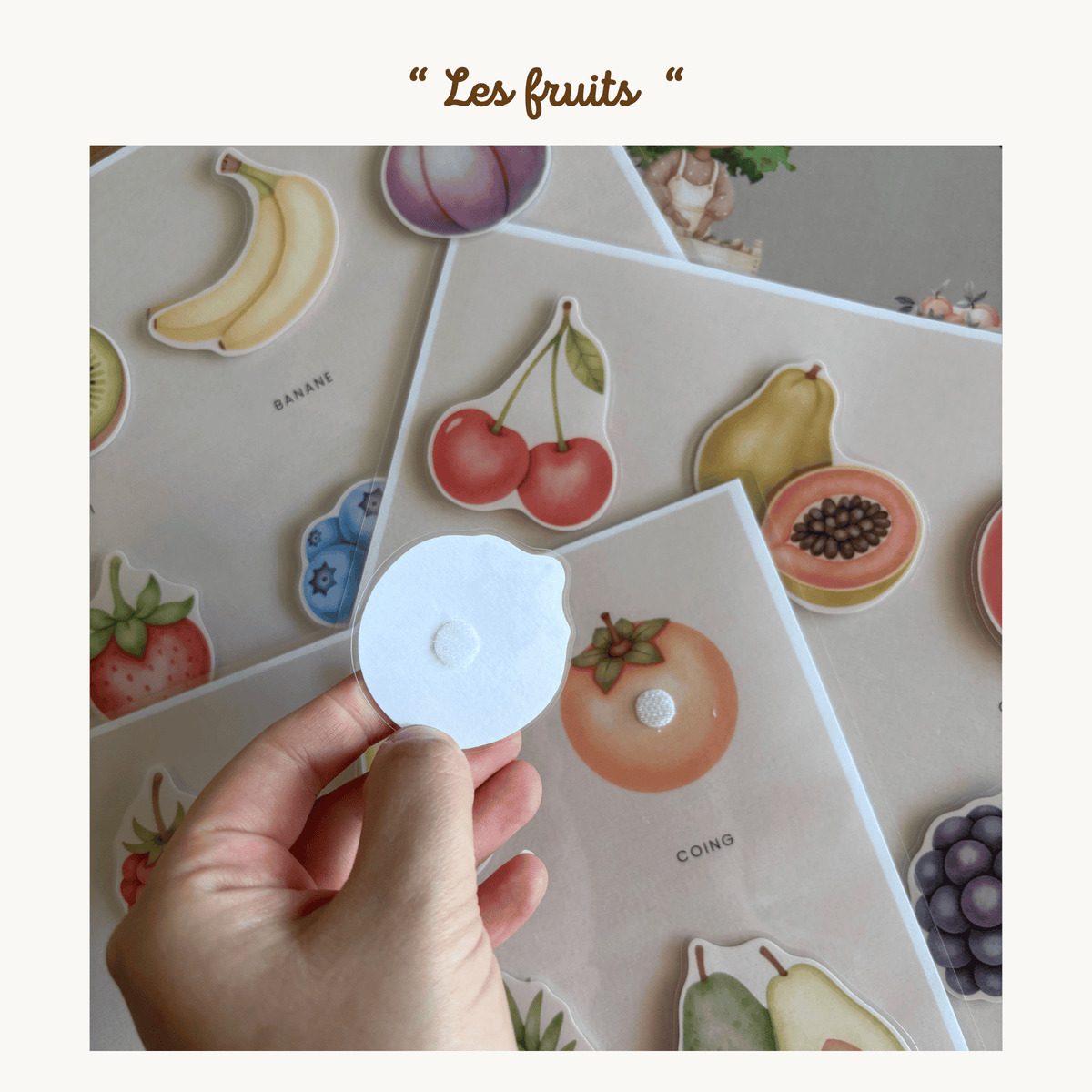 Pochette de planches d'activités éducatives à scratch "Les fruits"
