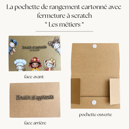 Pochette de planches d'activités éducatives à scratch "Les métiers"