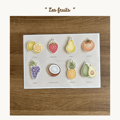Pochette de planches d'activités éducatives à scratch "Les fruits"