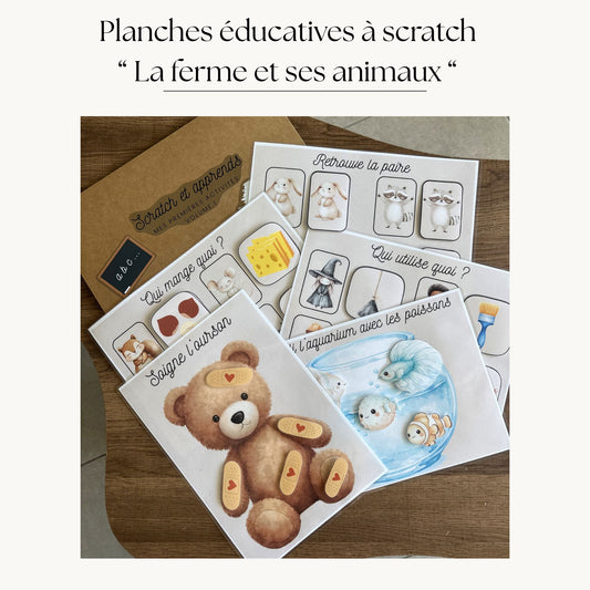 Pochette de planches d'activités éducatives à scratch "Mes premières activités Volume.1"