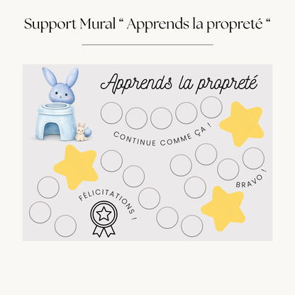 Support mural " Apprends la propreté "