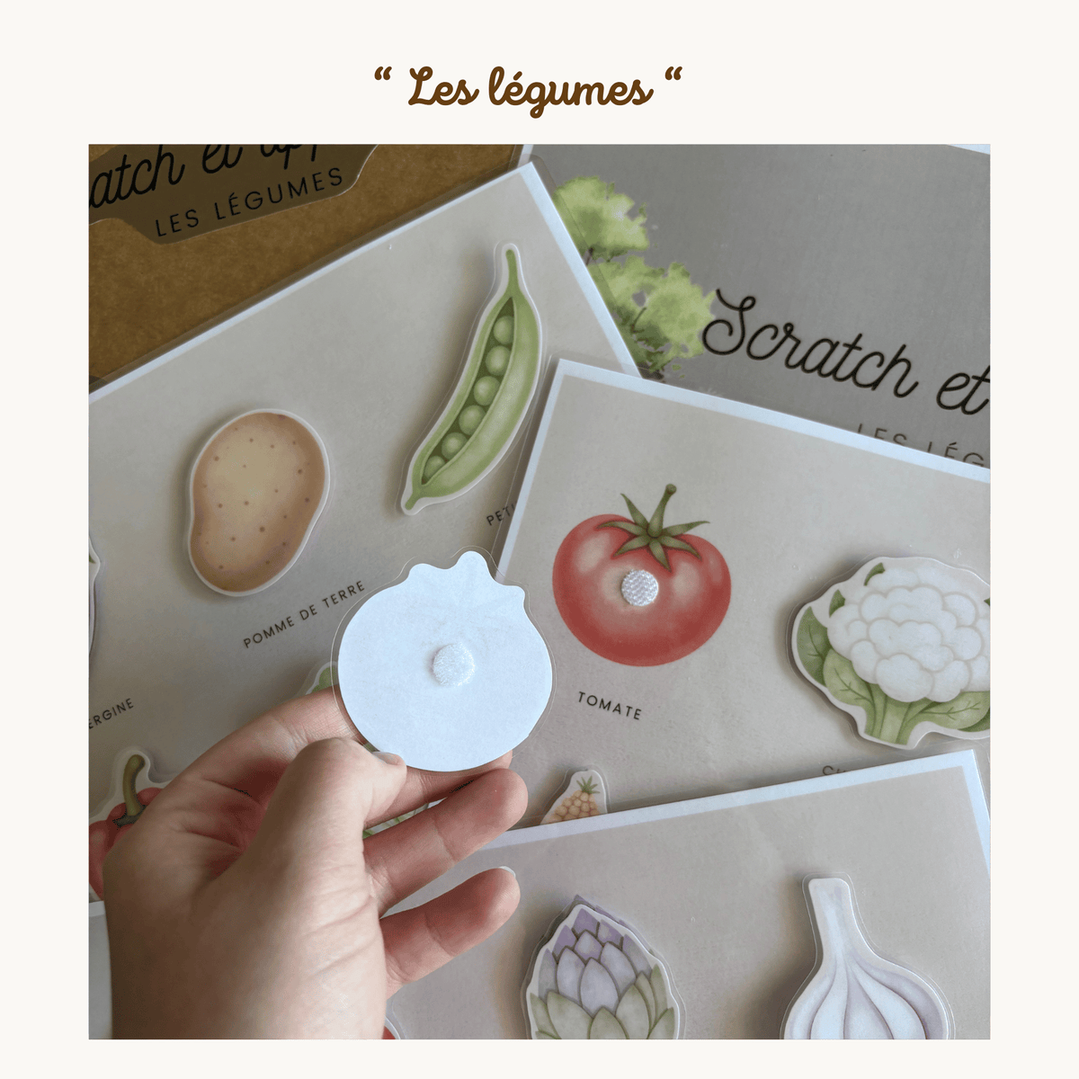 Pochette de planches d'activités éducatives à scratch "Les légumes"