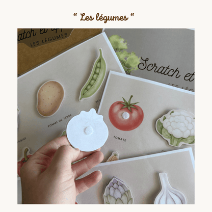 Pochette de planches d'activités éducatives à scratch "Les légumes"