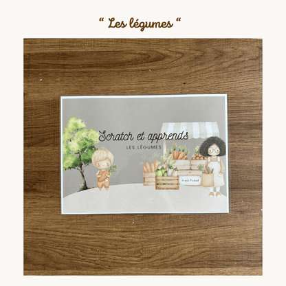Pochette de planches d'activités éducatives à scratch "Les légumes"