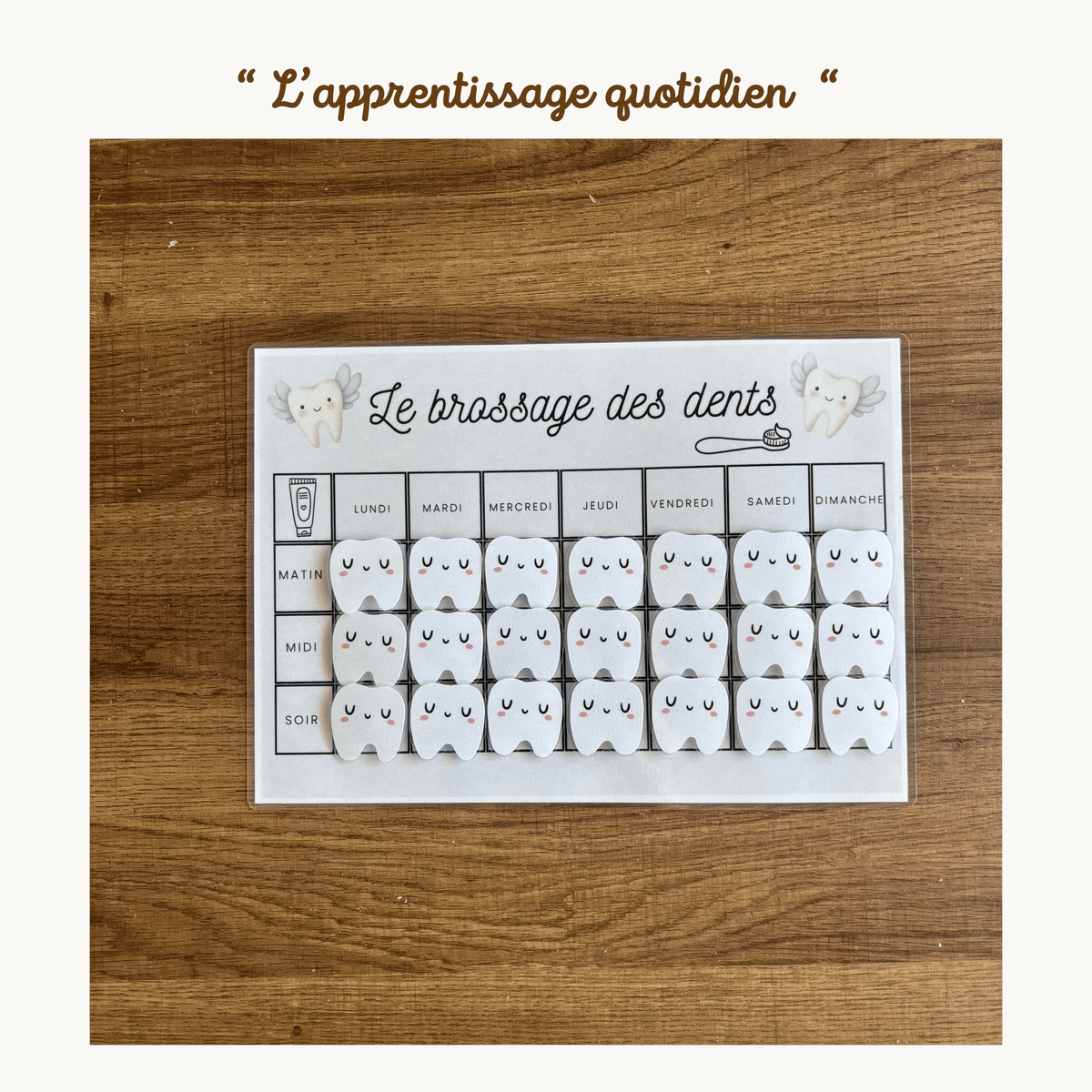 Pochette de planches éducative à scratch "L'apprentissage quotidien"