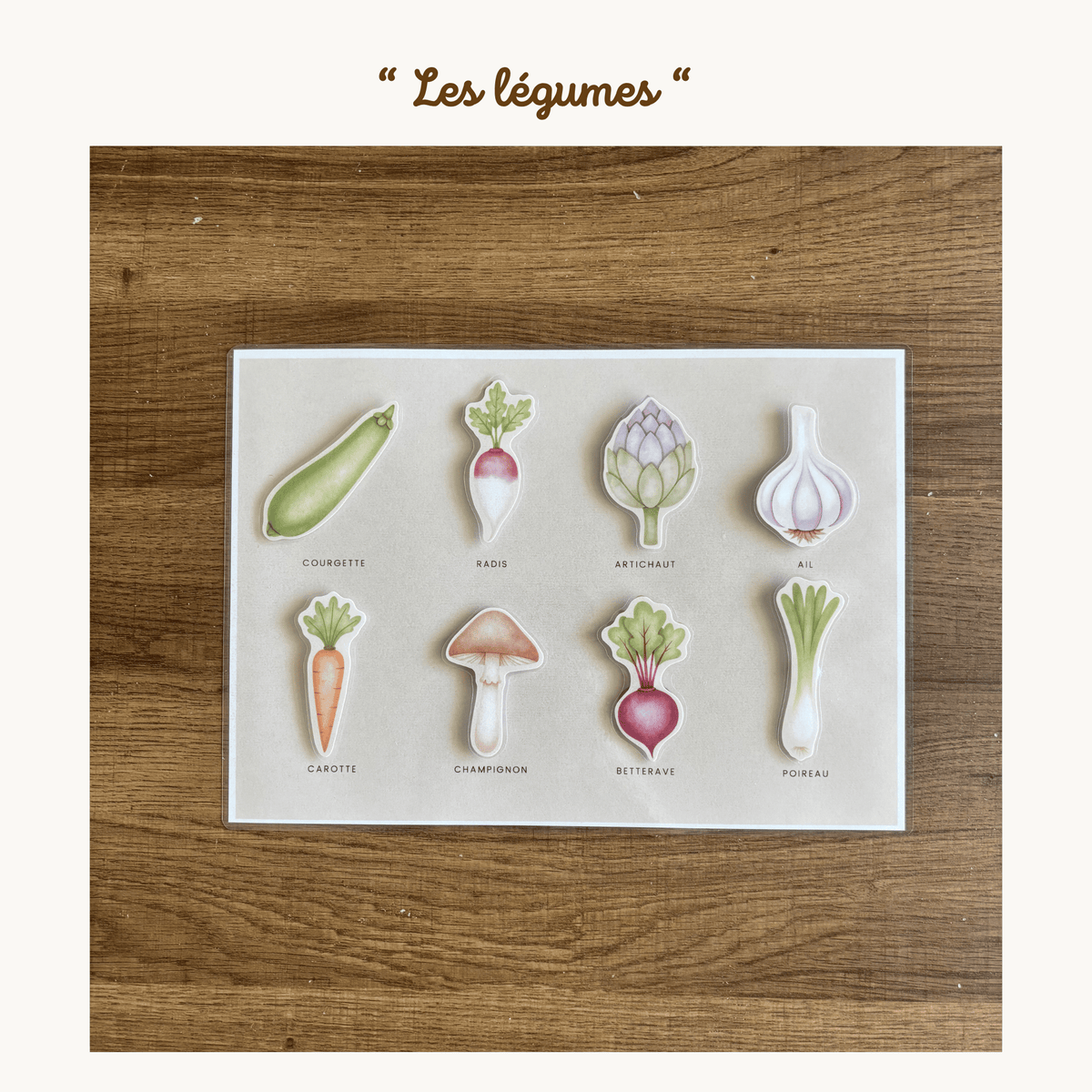 Pochette de planches d'activités éducatives à scratch "Les légumes"