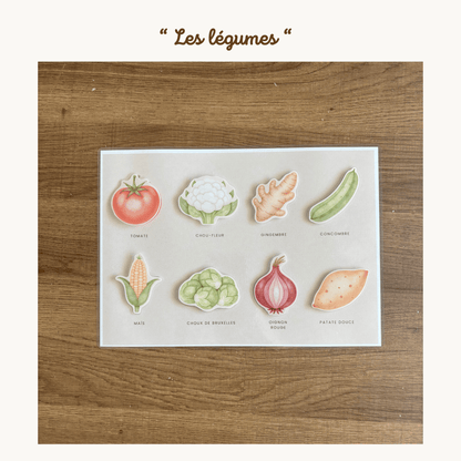 Pochette de planches d'activités éducatives à scratch "Les légumes"