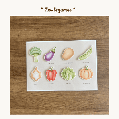 Pochette de planches d'activités éducatives à scratch "Les légumes"