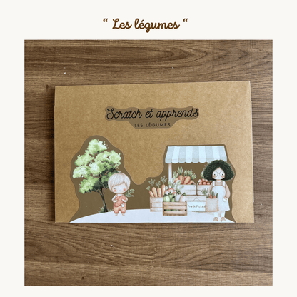 Pochette de planches d'activités éducatives à scratch "Les légumes"