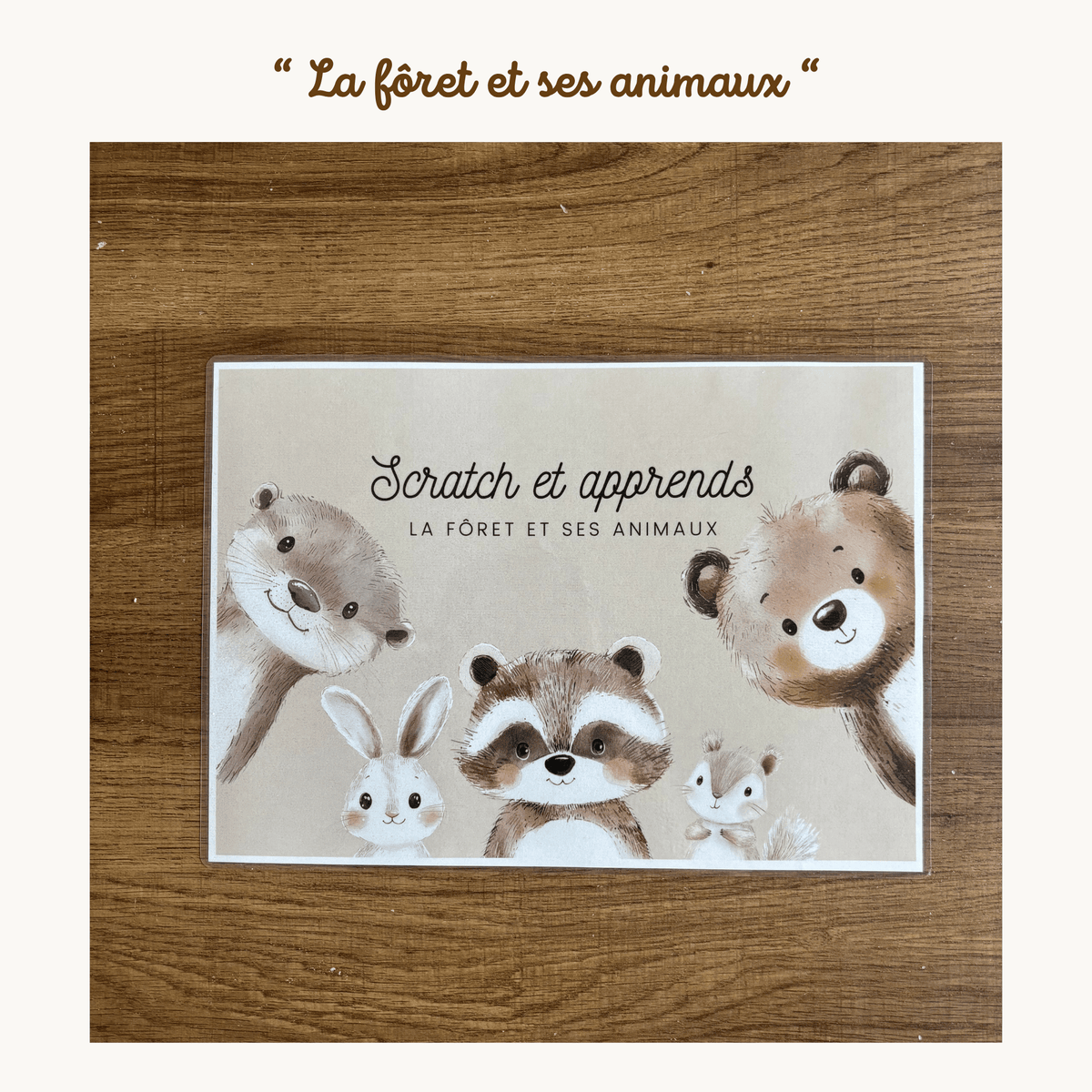 Pochette de planches d'activités éducatives à scratch  "La forêt et ses animaux"