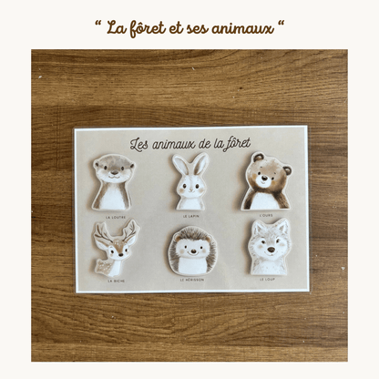 Pochette de planches d'activités éducatives à scratch  "La forêt et ses animaux"