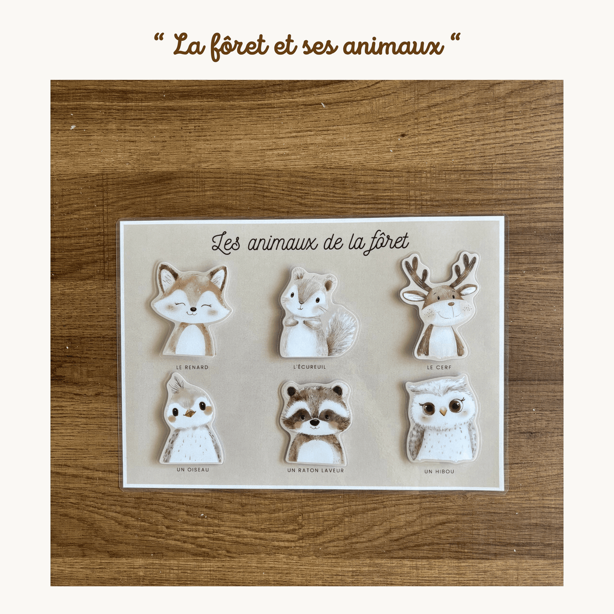 Pochette de planches d'activités éducatives à scratch  "La forêt et ses animaux"