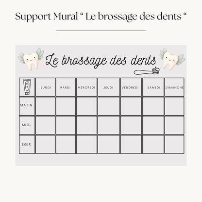 Support mural " Le brossage des dents "