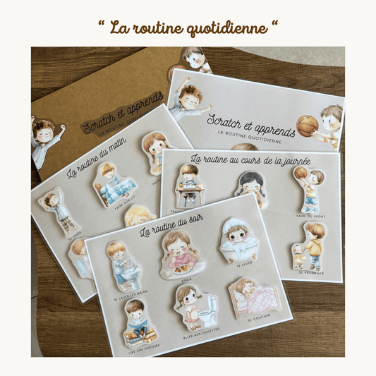 Pochette de planches d'activités éducatives à scratch "La routine quotidienne"