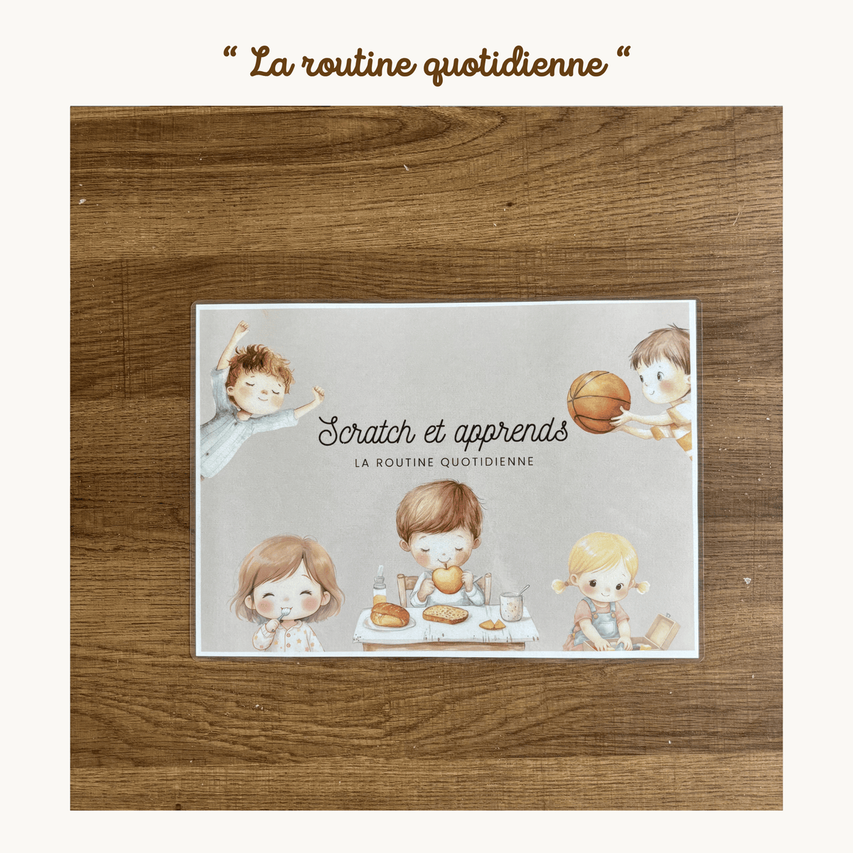 Pochette de planches d'activités éducatives à scratch "La routine quotidienne"