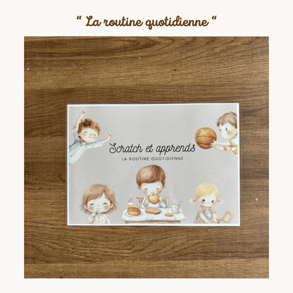 Pochette de planches d'activités éducatives à scratch "La routine quotidienne"