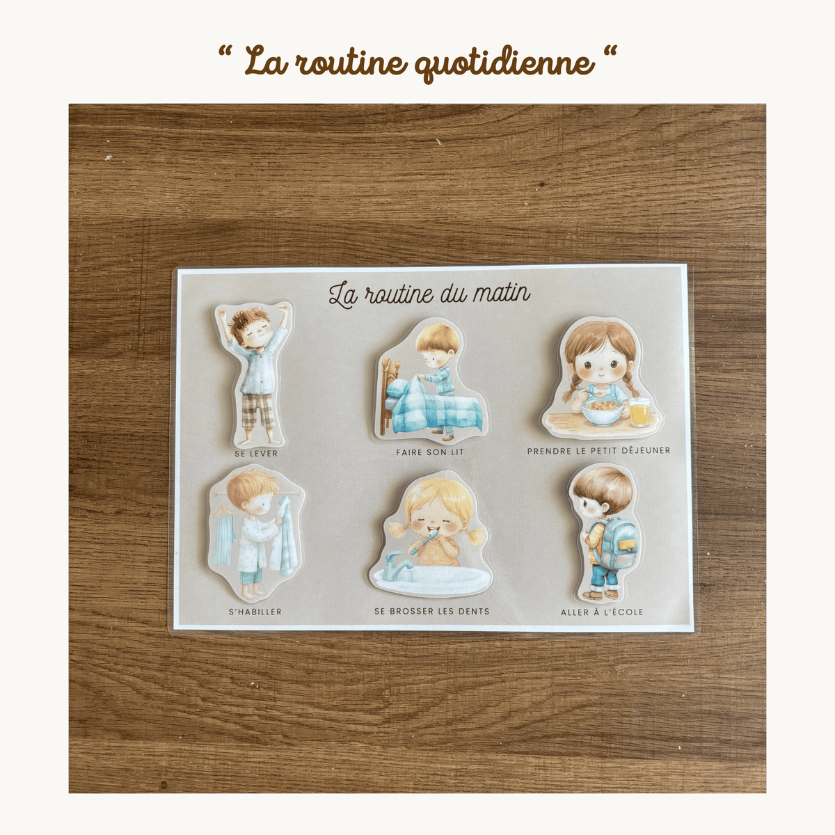 Pochette de planches d'activités éducatives à scratch "La routine quotidienne"