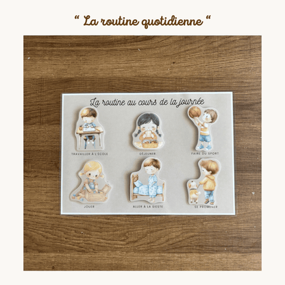 Pochette de planches d'activités éducatives à scratch "La routine quotidienne"