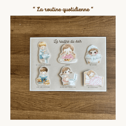 Pochette de planches d'activités éducatives à scratch "La routine quotidienne"