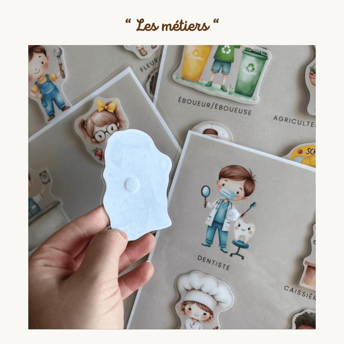 Pochette de planches d'activités éducatives à scratch "Les métiers"