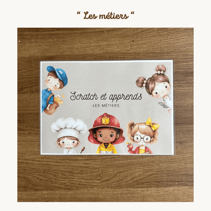 Pochette de planches d'activités éducatives à scratch "Les métiers"