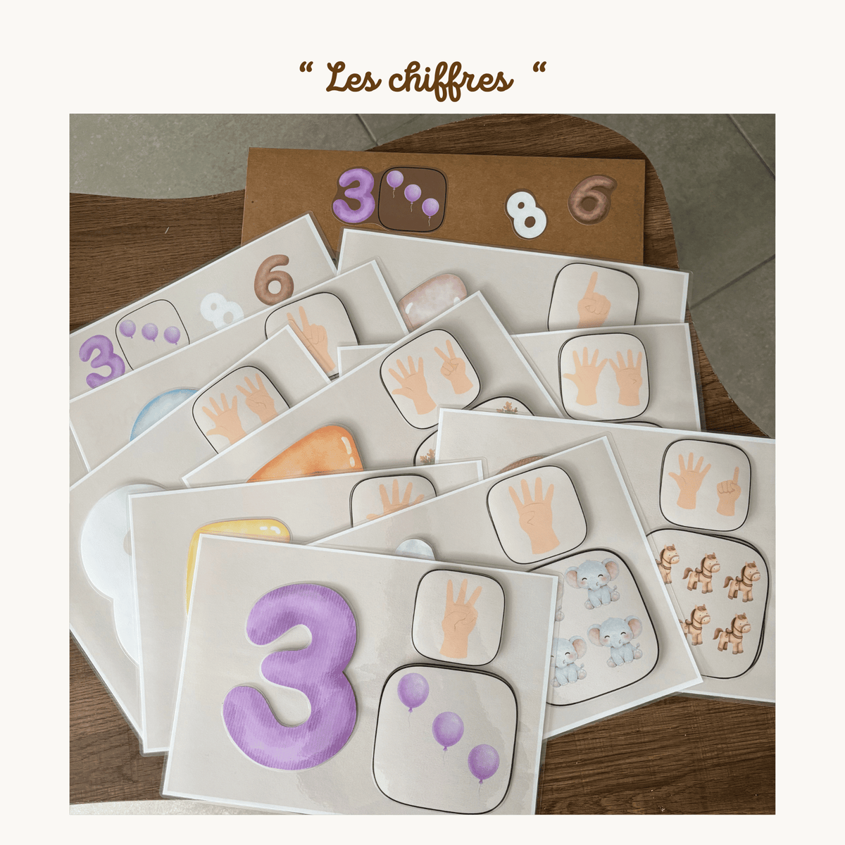 Pochette de planches d'activités éducatives à scratch "Les chiffres"