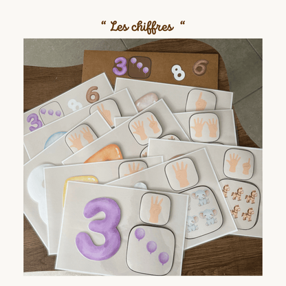 Pochette de planches d'activités éducatives à scratch "Les chiffres"